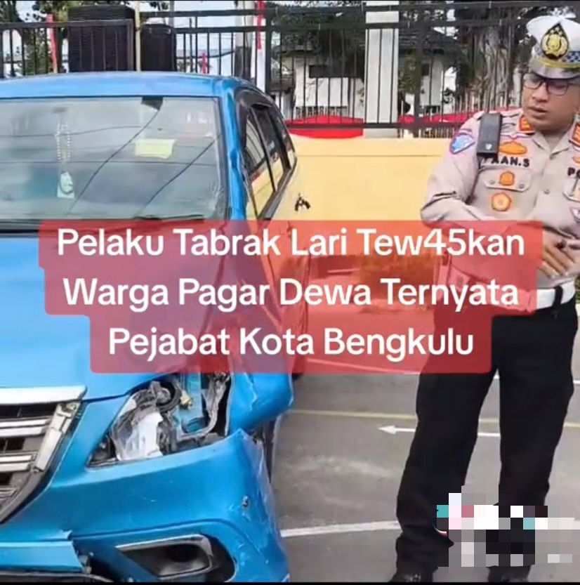 Pejabat Bengkulu Tabrak Warga Jogging hingga Tewas, Diduga Kabur dan Sembunyikan Mobil