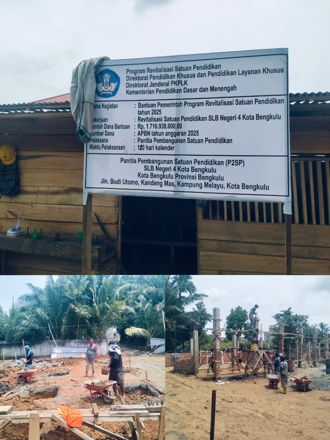 Diduga Sarat Kejanggalan, Revitalisasi SLB Negeri 4 Kota Bengkulu Rp1,7 Miliar Disorot: Material Campuran dan Pengawasan Lemah