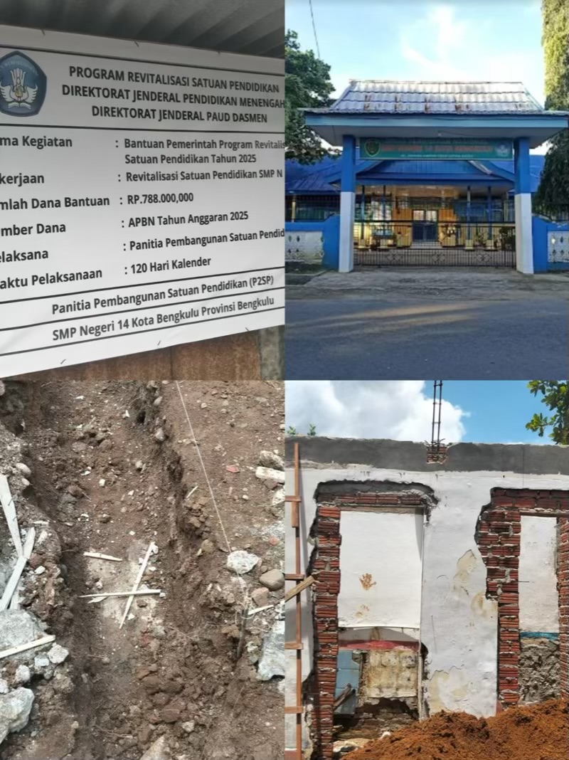 Dugaan KKN Revitalisasi SMPN 14 Kota Bengkulu Menguat, BPAN Siap Laporkan ke JAMWAS dan Polda