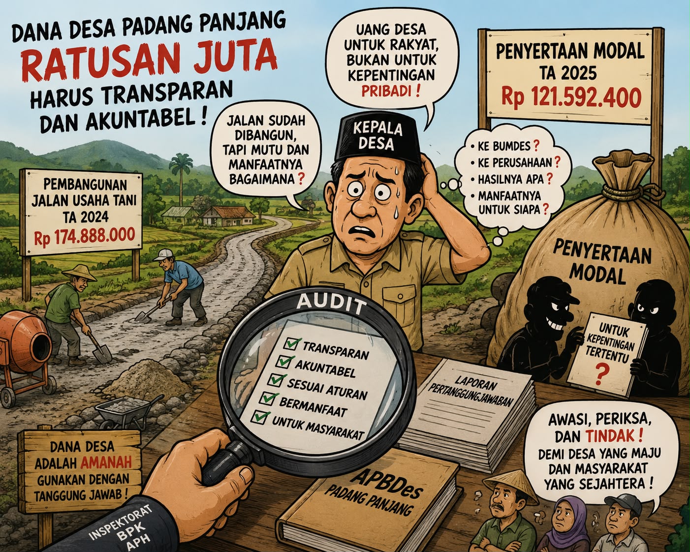 Dana Desa Padang Panjang Jadi Sorotan, Alokasi Jalan Usaha Tani dan Penyertaan Modal Bernilai Ratusan Juta Diminta Diawasi