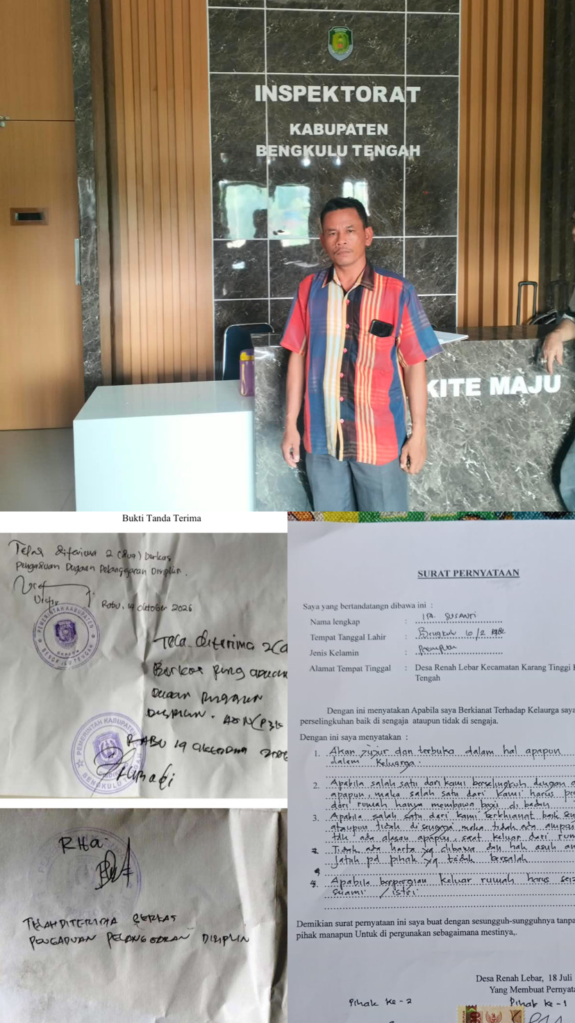 Kasus VCS Oknum ASN Bengkulu Tengah Berlanjut, Suami Minta Persoalan Ditindaklanjuti